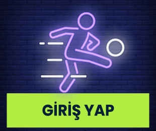 Futbol figürüyle neon giriş görseli